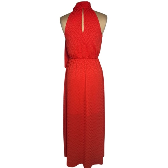 ANTHROPOLOGIE SACHIN & BABI CECELIA TIE-NECK MAXI DRESS SIZE 4 RED-ORANGE - Picture 5 of 12